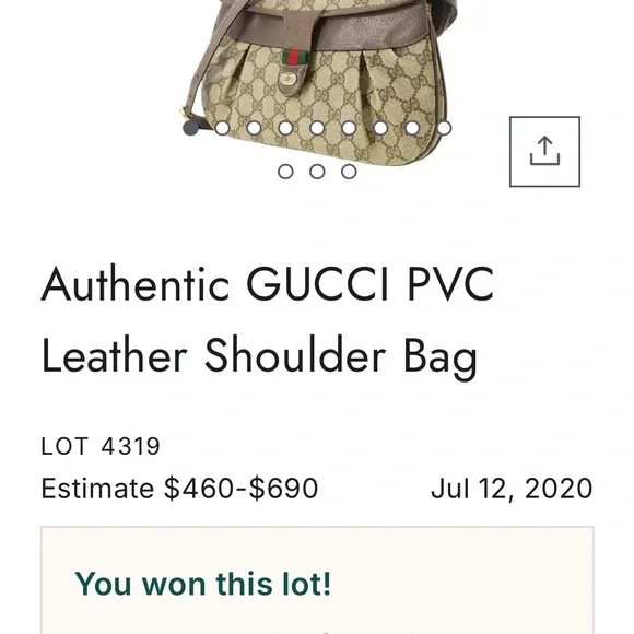 Vintage Gucci leather shoulder bag - Picture 4 of 4